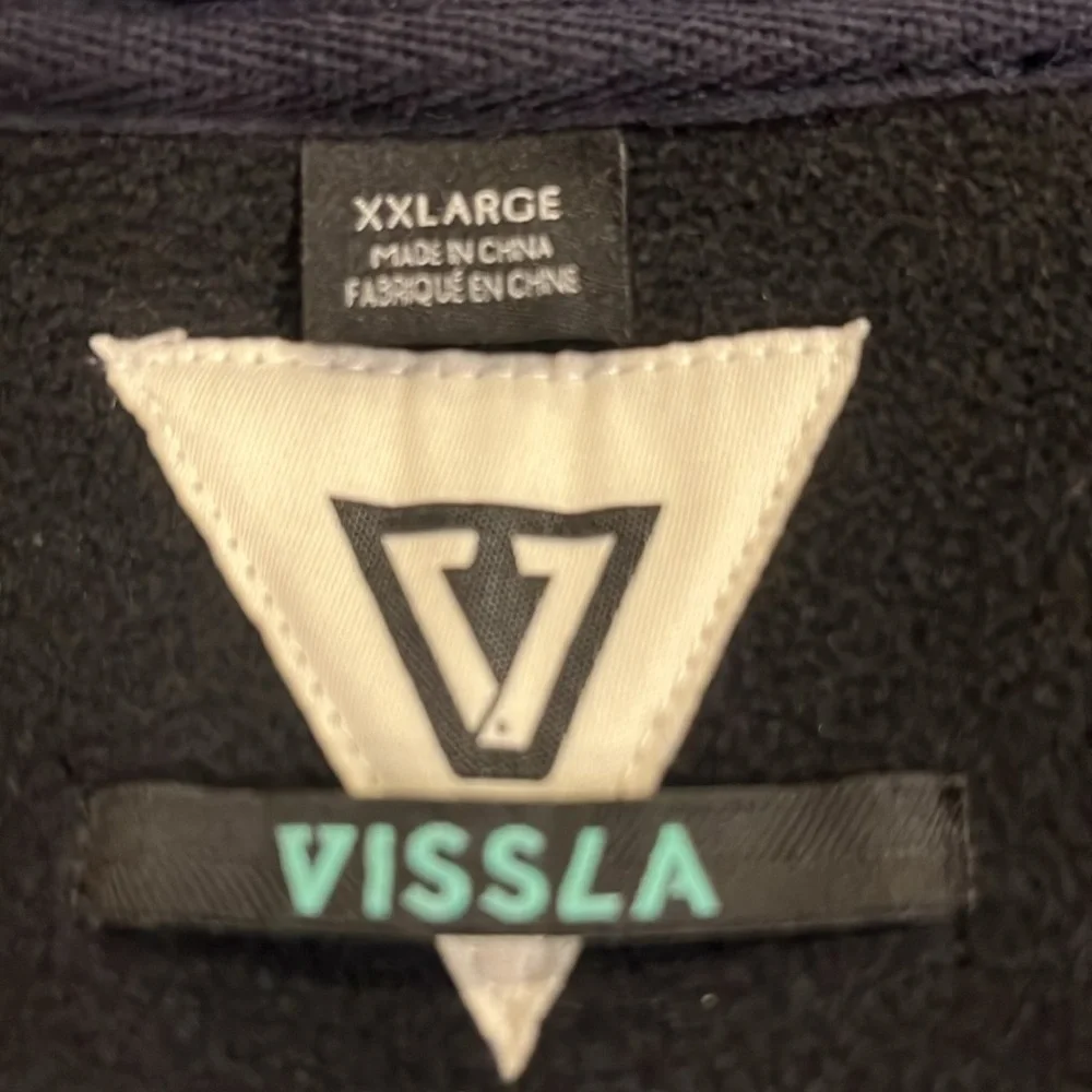 NWOT VISSLA Walter Sherpa fleece zip front jacket XXL